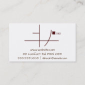 Carte De Visite B&B Comfort Inn (Dos)