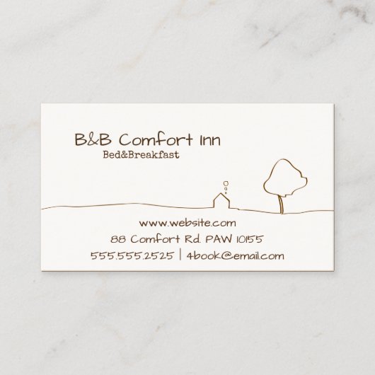 Carte De Visite B&B Comfort Inn (Devant)