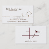 Carte De Visite B&B Comfort Inn Business Card (Devant / Derrière)