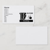Carte De Visite B est pour le roulement (Devant / Derrière)