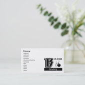 Carte De Visite B est pour le roulement (Debout devant)