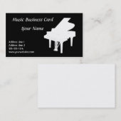 Carte de visite B&W de piano (Devant / Derrière)