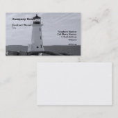 Carte De Visite B&W Peggy's Cove Lighthouse (Devant / Derrière)