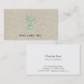 Carte De Visite Baal (style d'impression typographique, deux (Devant / Derrière)