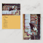 CARTE DE VISITE BABEAUCHEAU JAUNE FÊTE DE NAISSANCE (Devant / Derrière)