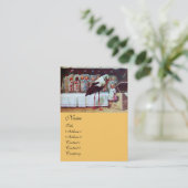 CARTE DE VISITE BABEAUCHEAU JAUNE FÊTE DE NAISSANCE (Debout devant)