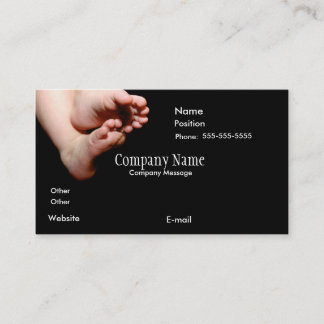 Carte De Visite BabiesFeetInBlack-4-zazzle, nom de la société,