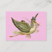 CARTE DE VISITE BABILLAGE DE BÉBÉ CIGOGNE (Dos)