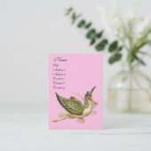 CARTE DE VISITE BABILLAGE DE BÉBÉ CIGOGNE (Debout devant)