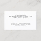 Carte De Visite Baby Blocks Monogram Garde d'enfants, Babysitter C (Dos)