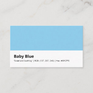 Carte De Visite Baby Blue "Doux et Apaisant"