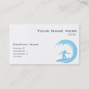 Carte De Visite Baby Blue surfing