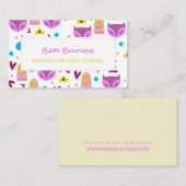 Carte De Visite Baby boutique site web neutre genre (Devant / Derrière)