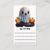 Carte De Visite Baby Ghost Déplaisant mignon caractère Halloween (Devant)