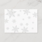 Carte De Visite Baby It’s Cold Outside Pink Bow Diaper Raffle (Dos)