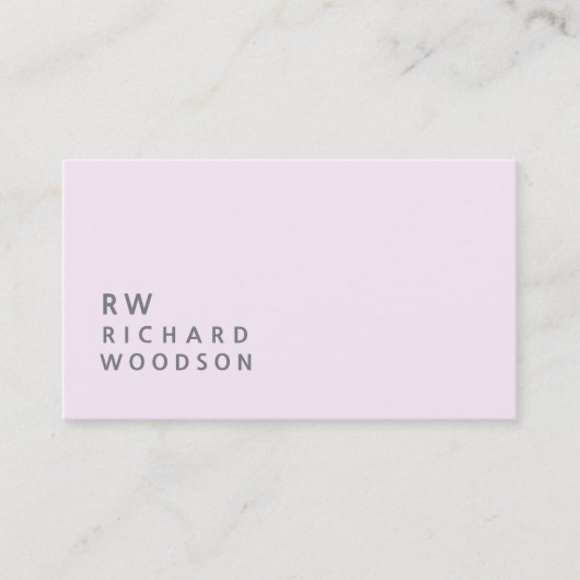 Carte De Visite BabY rose pâle et tendre féminin| Minimal (Devant)