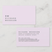 Carte De Visite BabY rose pâle et tendre féminin| Minimal (Devant / Derrière)