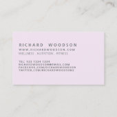 Carte De Visite BabY rose pâle et tendre féminin| Minimal (Dos)