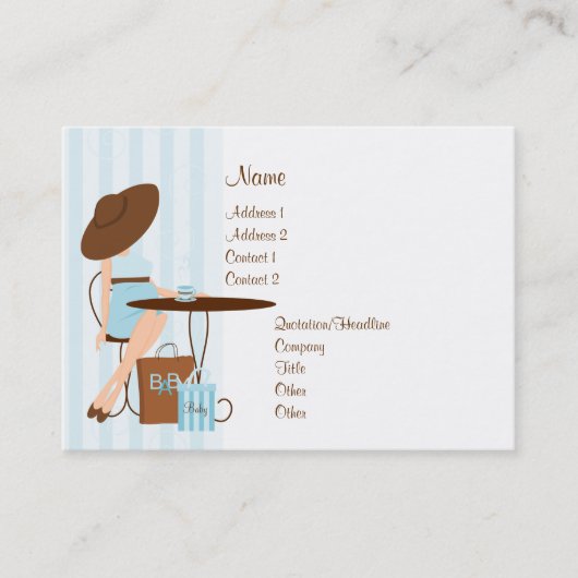 Carte De Visite Baby Shop (Devant)