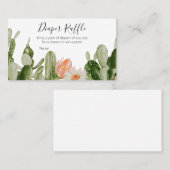 Carte De Visite Baby shower Cactus Déchets Raffle (Devant / Derrière)
