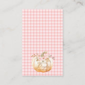 Carte De Visite Baby shower citrouille Refroidisseur Refroidisseme (Dos)