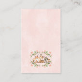 Carte De Visite Baby shower de bois à charpente fleurie Demande de (Dos)