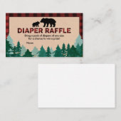 Carte De Visite Baby shower de bûcheron de bûcheron (Devant / Derrière)