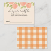 Carte De Visite Baby shower de chair doux Raffle (Devant / Derrière)