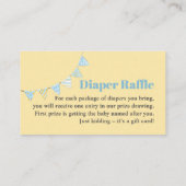 Carte De Visite Baby shower de couches d'aviateur Wolf (Dos)