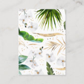 Carte De Visite Baby shower de feuillage exotique de la feuille de (Dos)