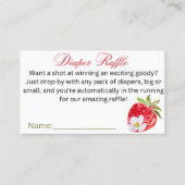 Carte De Visite Baby shower de fraises sucrées (Devant)