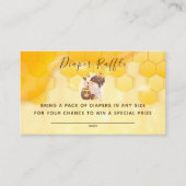 Carte De Visite Baby shower de rousseur de couches de nid d'abeill (Devant)