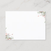 Carte De Visite Baby shower Demande Balloon rose Greenery Garland (Dos)