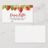 Carte De Visite Baby shower fraise Raffin (Devant / Derrière)