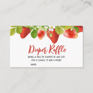Carte De Visite Baby shower fraise Raffin