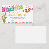 Carte De Visite Baby shower mexicain Boho Fiesta Déchets Raffle (Devant / Derrière)