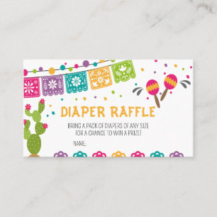 Carte De Visite Baby shower mexicain Boho Fiesta Déchets Raffle