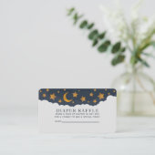 Carte De Visite Baby shower nuages étoilés (Debout devant)