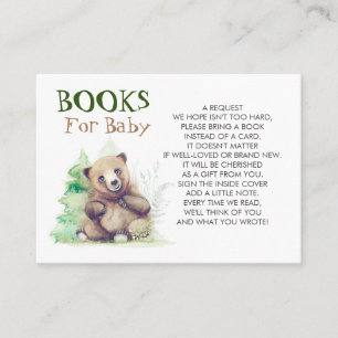 Carte De Visite Baby shower Petits Livres Ours Pour Bébé