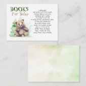Carte De Visite Baby shower Petits Livres Ours Pour Bébé (Devant / Derrière)