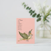 CARTE DE VISITE BABY SHOWER STORK (Debout devant)