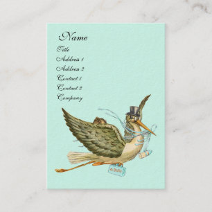 CARTE DE VISITE BABY SHOWER STORK