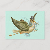 CARTE DE VISITE BABY SHOWER STORK (Dos)