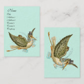 CARTE DE VISITE BABY SHOWER STORK (Devant / Derrière)