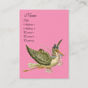 CARTE DE VISITE BABY SHOWER STORK
