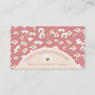 Carte De Visite Baby-sitter Fleur de Pissenlit Rose Chic