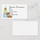 Carte de visite Baby Sitter personnalisable (Devant / Derrière)