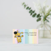 Carte De Visite Baby-sitter Tutor Garde d'enfants Danser Chien (Debout devant)