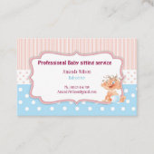 Carte De Visite Baby sitters, Business card  (Devant)