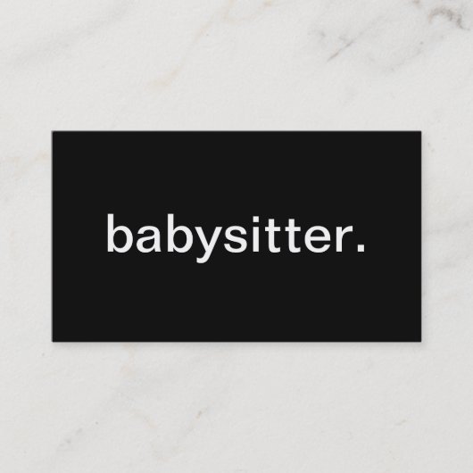 Carte De Visite Babysitter (Devant)